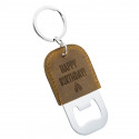Personalised Genuine Leather Bottle Opener Keyring