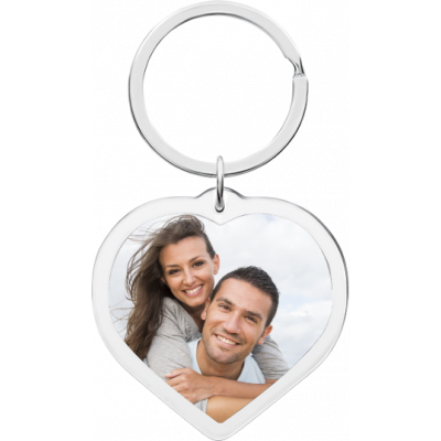 Personalised Acrylic Photo Keyring - Heart