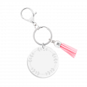 Personalised Acrylic Keyring with Tassel - Elegant Design