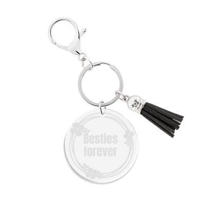Personalised Acrylic Keyring with Tassel -...