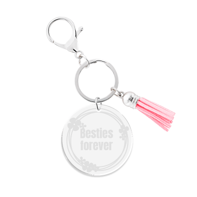 Personalised Acrylic Keyring with Tassel -...