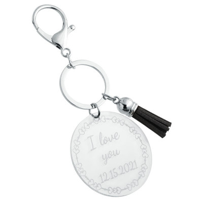 Personalised Acrylic Keyring with Tassel - Cute...