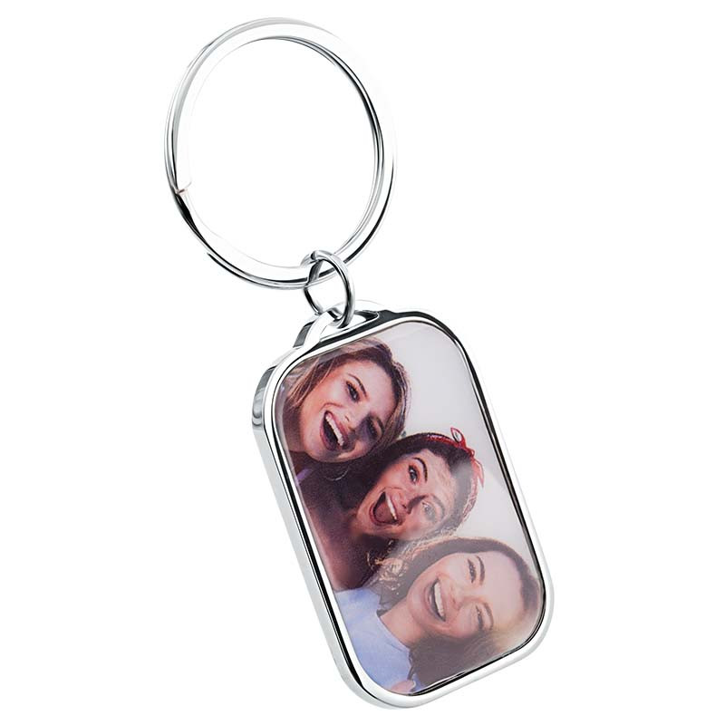 Personalised Luxury Rectangle Keyring with Photo