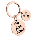 2 Circles Personalised Engraved Keyring