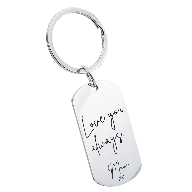 Personalised Handwriting to Engraving Military Tag Keyring