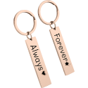 Personalised 2 Engraved Rectangle Keyrings