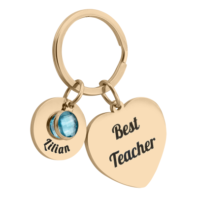 Personalised Engraved Heart with 1 Birthstone...