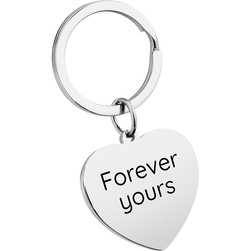Engraved Heart Keyring
