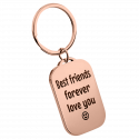 Personalised Luxury Rectangle Keyring with Dog or Cat Photo