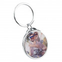 Personalised Luxury Circle Keyring with Dog or Cat Photo