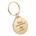 Personalised Luxury Circle Keyring with Dog or Cat Photo