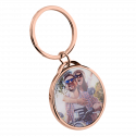 Personalised Luxury Circle Keyring with Dog or Cat Photo