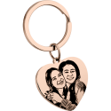 Picture-to-Drawing Heart Keyring