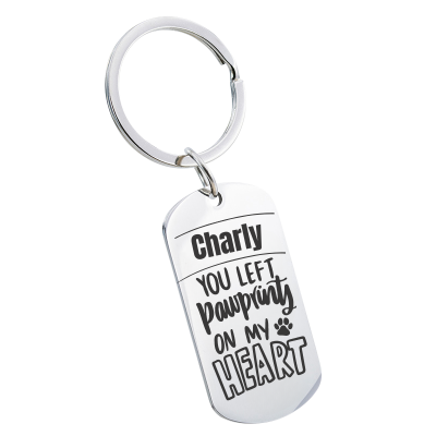 Personalised Pet Memorial Photo Engraved Keyring