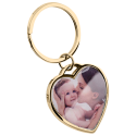 Personalised Memorial Luxury Heart Keyring with Photo