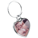 Personalised Memorial Luxury Heart Keyring with Photo