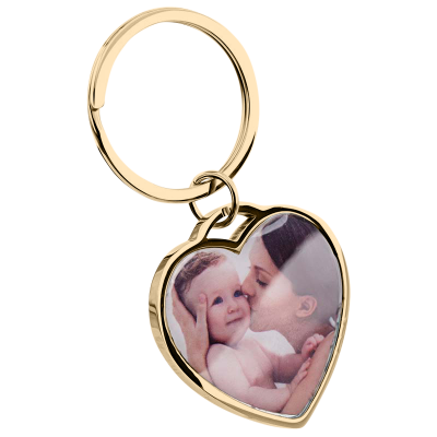 Personalised Memorial Luxury Heart Keyring with...