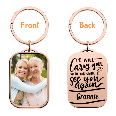 Personalised Memorial Luxury Rectangle Keyring... Personalised Memorial Luxury Rectangle Keyring...