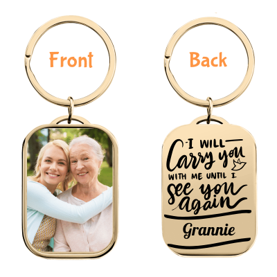 Personalised Memorial Luxury Rectangle Keyring... Personalised Memorial Luxury Rectangle Keyring...