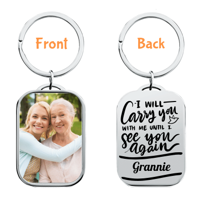 Personalised Memorial Luxury Rectangle Keyring... Personalised Memorial Luxury Rectangle Keyring...