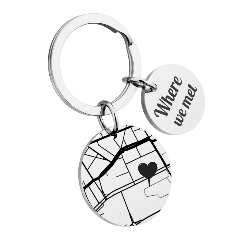 Personalised Geo-map Keyring