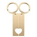 Personalised Couples' Holding Hands Heart Keyrings—Engraved Names and Dates